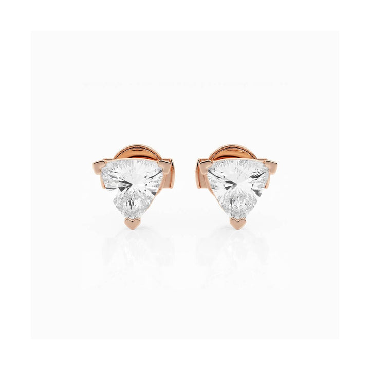 Trillion Cut FG - VS2 Lab - Grown Diamond Stud Earrings - Doozy Diamonds