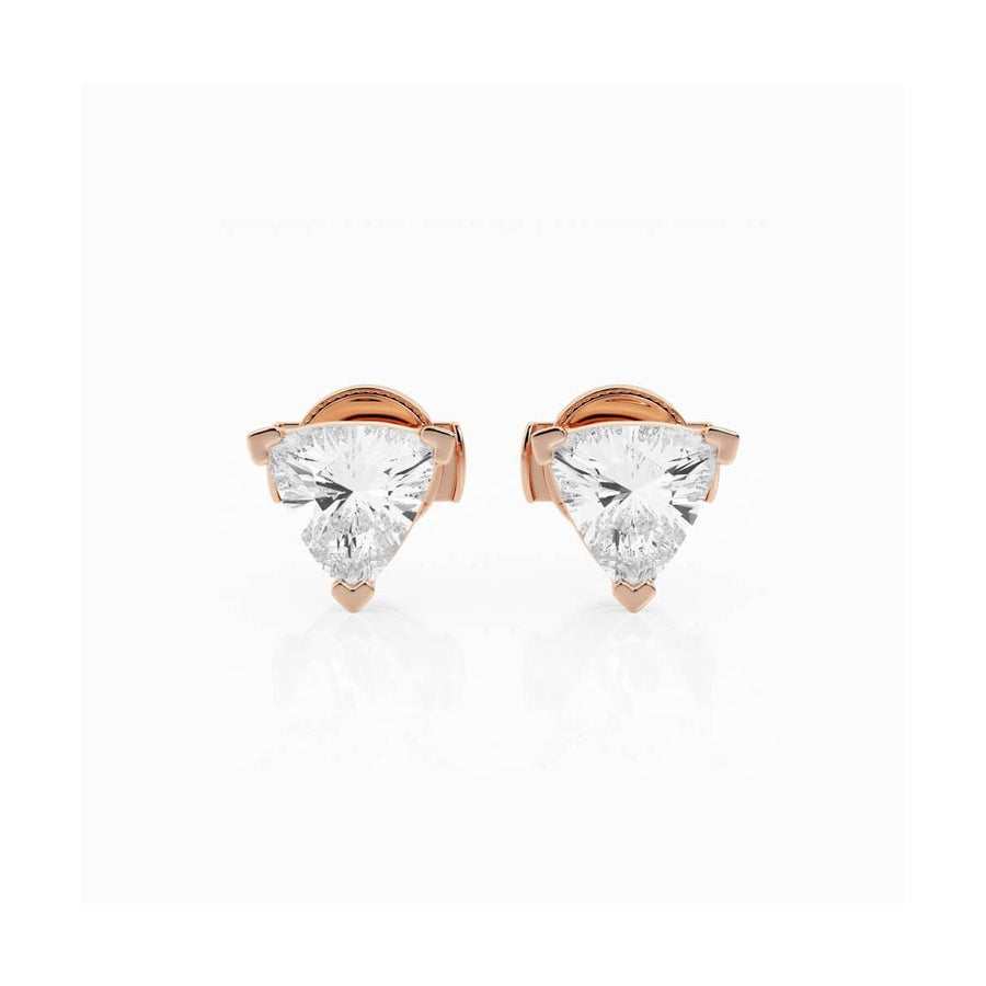 Trillion Cut FG - VS2 Lab - Grown Diamond Stud Earrings - Doozy Diamonds
