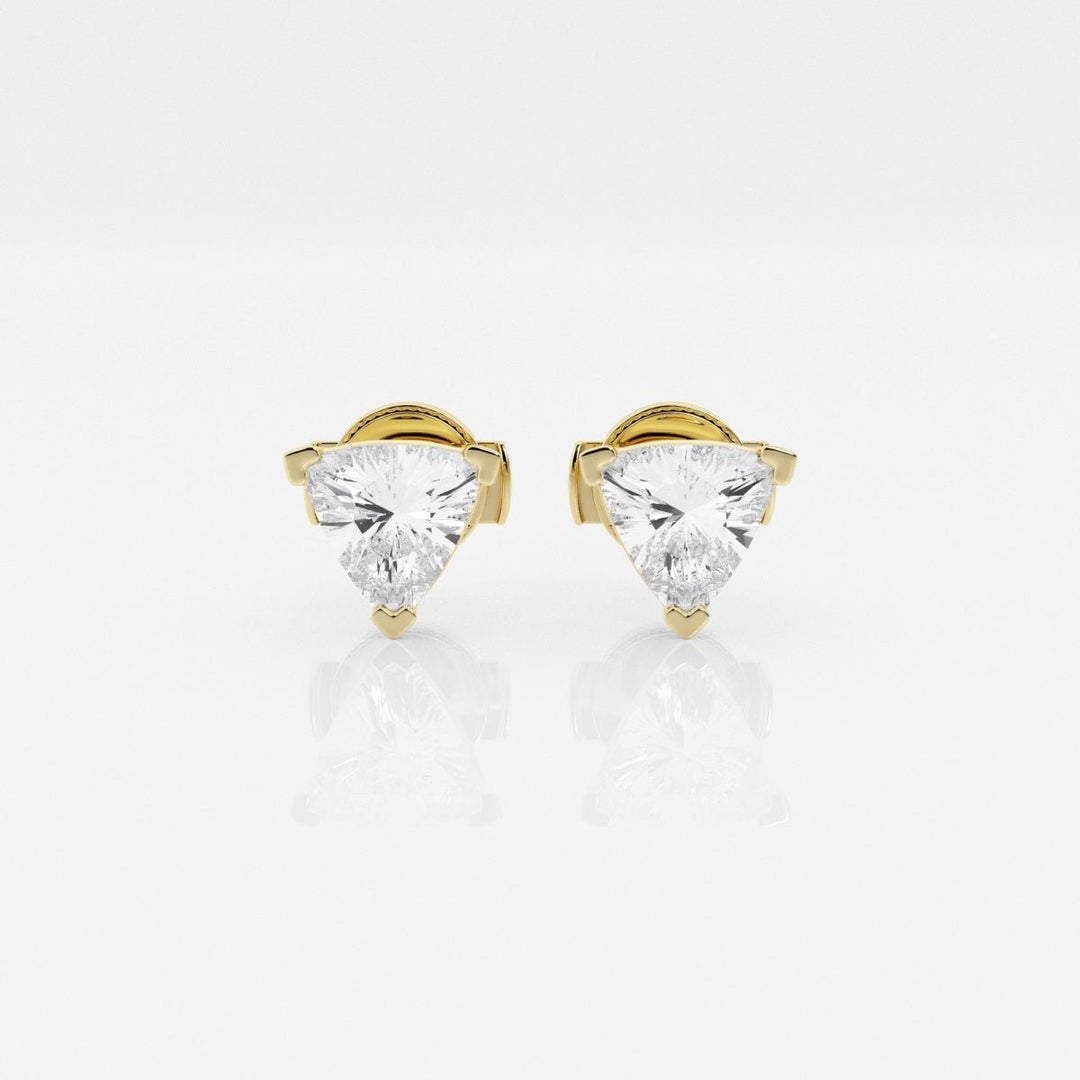 Trillion Cut FG - VS2 Lab - Grown Diamond Stud Earrings - Doozy Diamonds