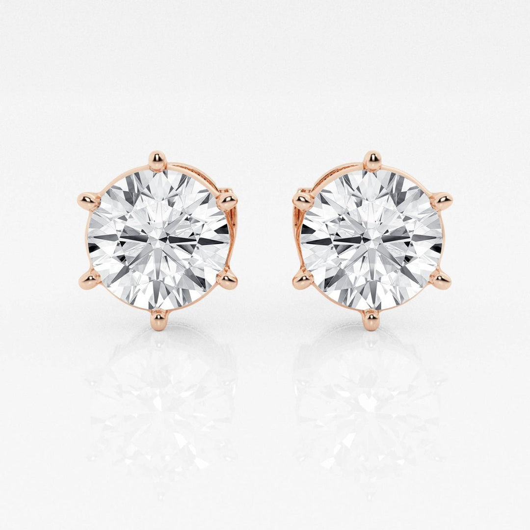 Round Cut FG - VS2 Lab - Grown Stud Earrings For Women - Doozy Diamonds