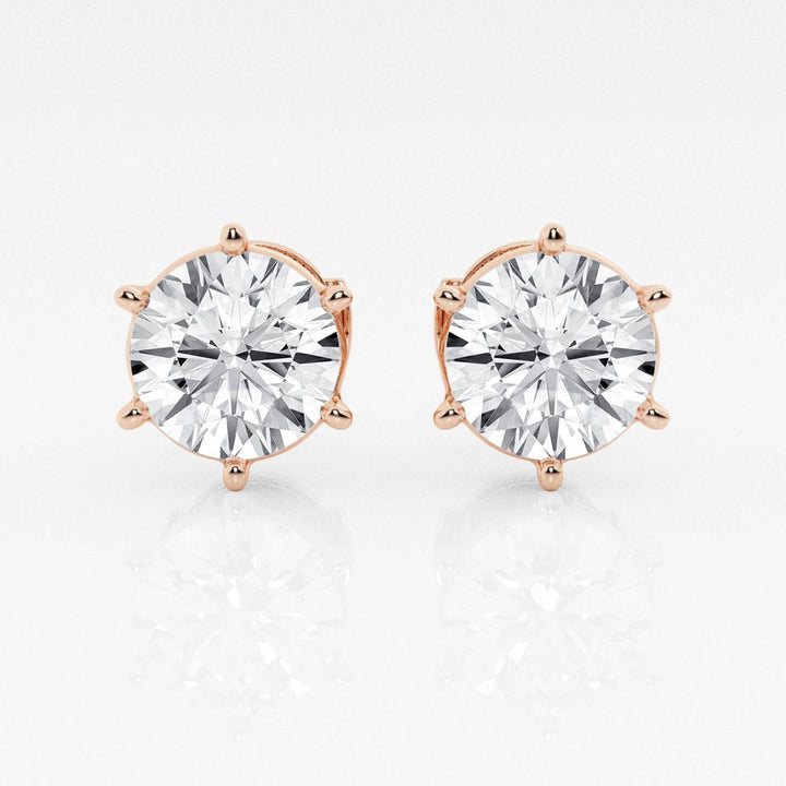 Round Cut FG - VS2 Lab - Grown Stud Earrings For Women - Doozy Diamonds
