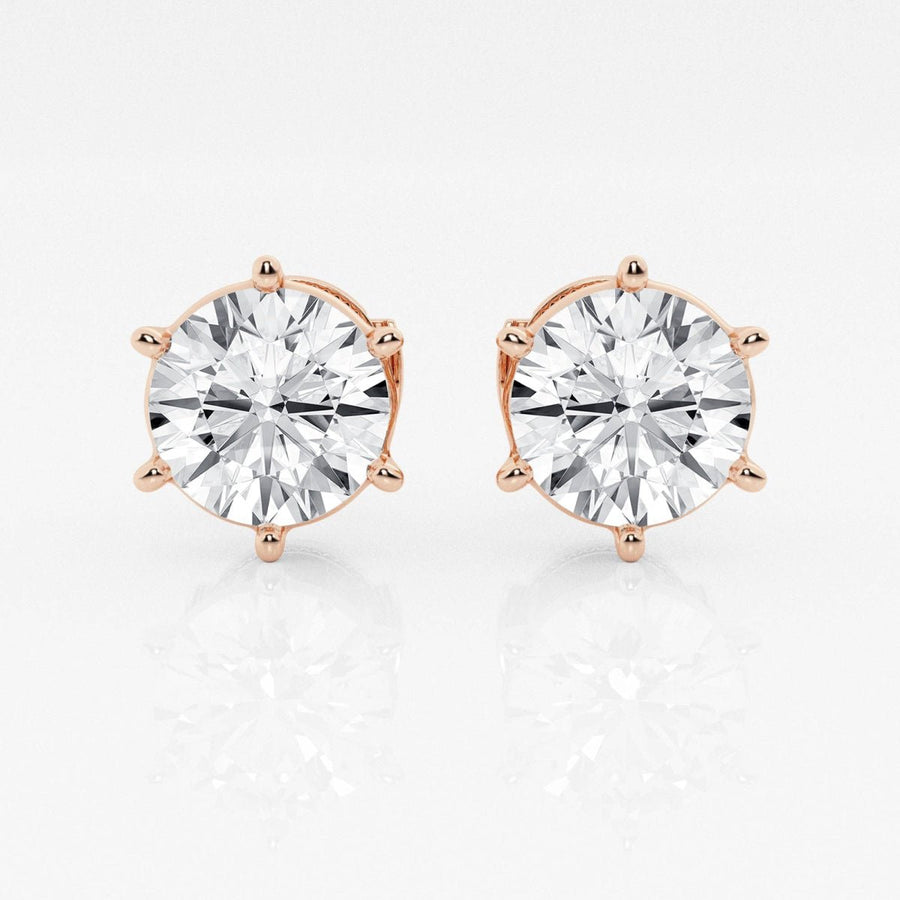 Round Cut FG - VS2 Lab - Grown Stud Earrings For Women - Doozy Diamonds