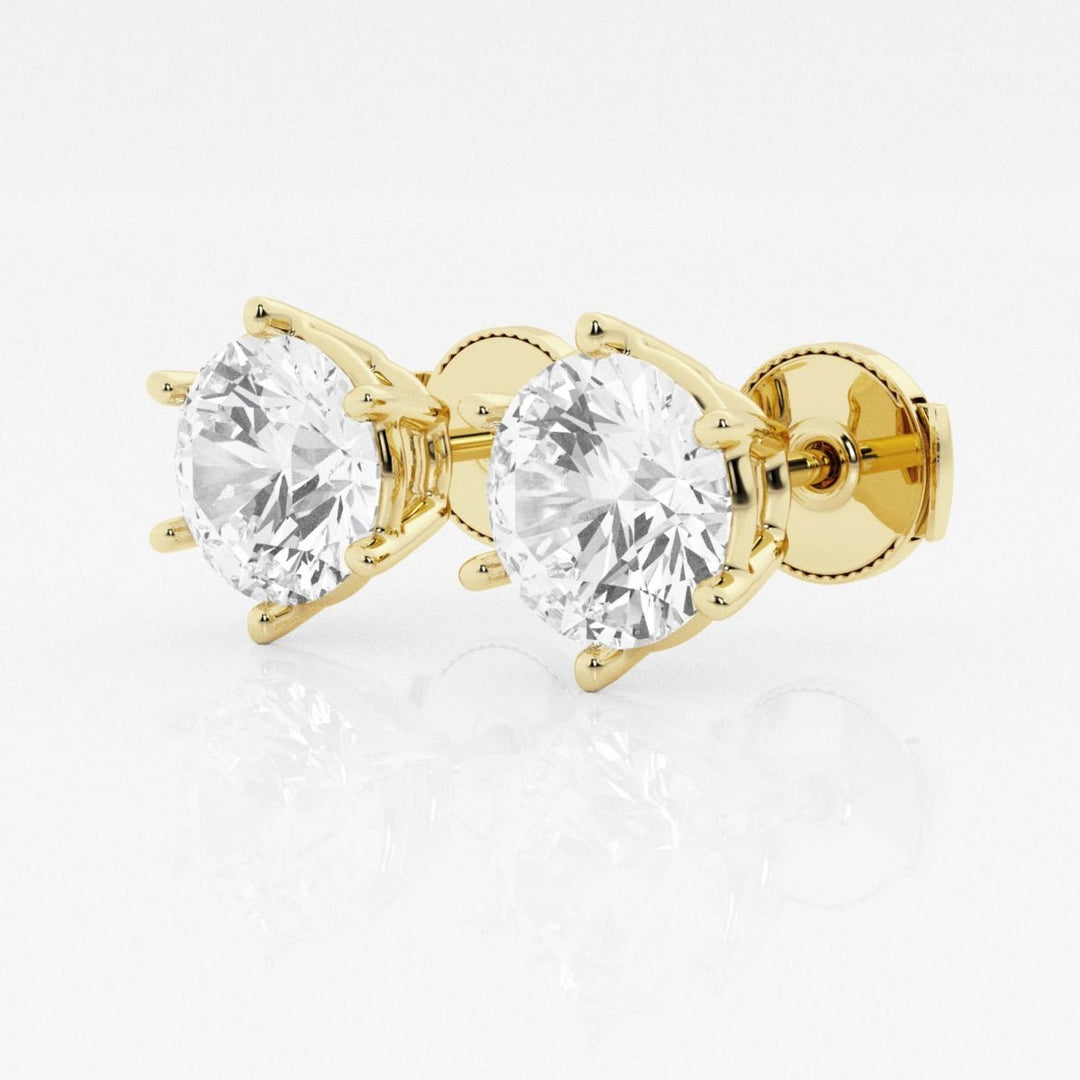 Round Cut FG - VS2 Lab - Grown Stud Earrings For Women - Doozy Diamonds