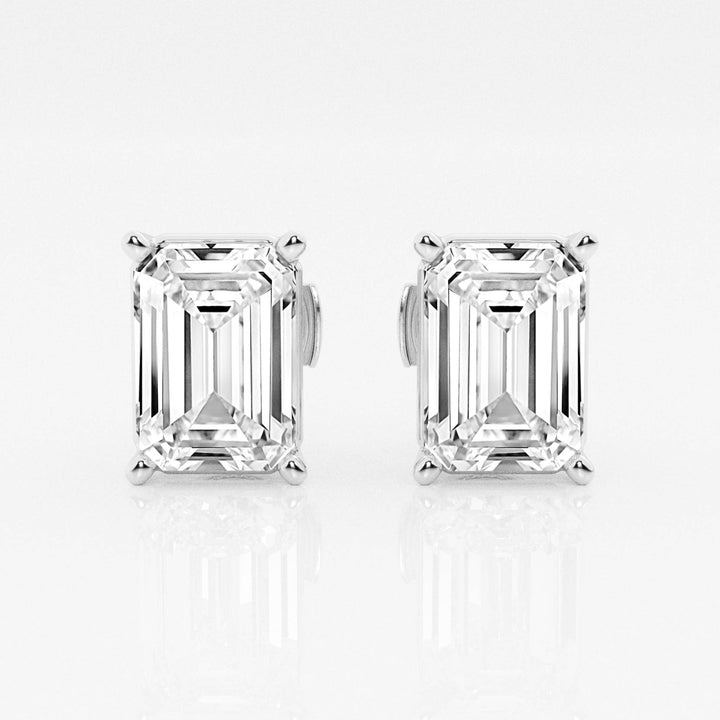 Emerald FG - VS2 Lab - Grown Diamond Solitaire Stud Earrings - Doozy Diamonds