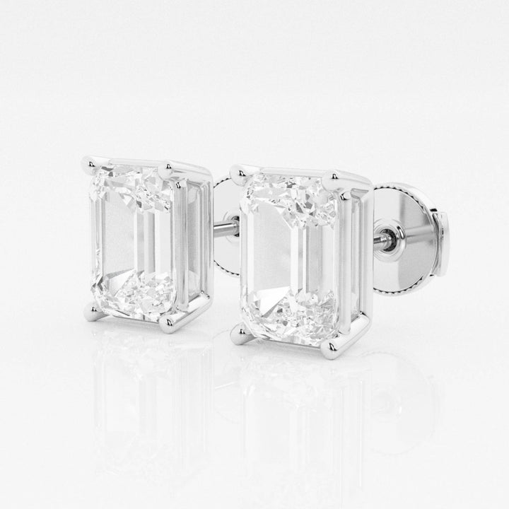 Emerald FG - VS2 Lab - Grown Diamond Solitaire Stud Earrings - Doozy Diamonds