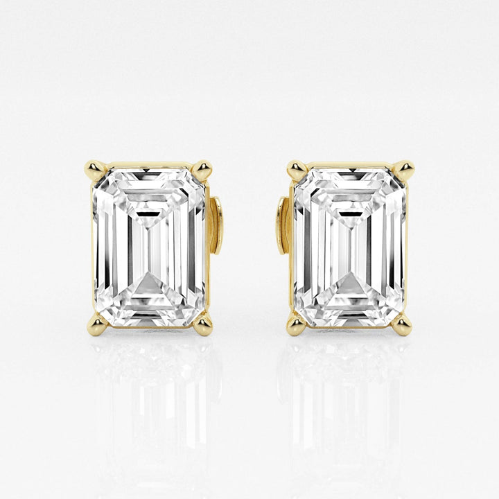 Emerald FG - VS2 Lab - Grown Diamond Solitaire Stud Earrings - Doozy Diamonds