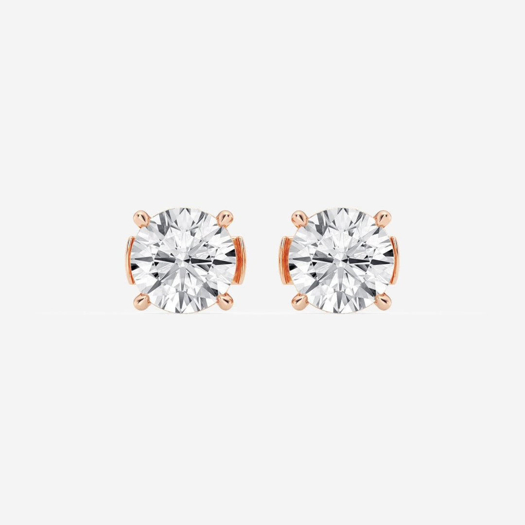 Round Cut FG - VS2 Lab - Grown Diamond Hidden Halo Stud Earrings - Doozy Diamonds