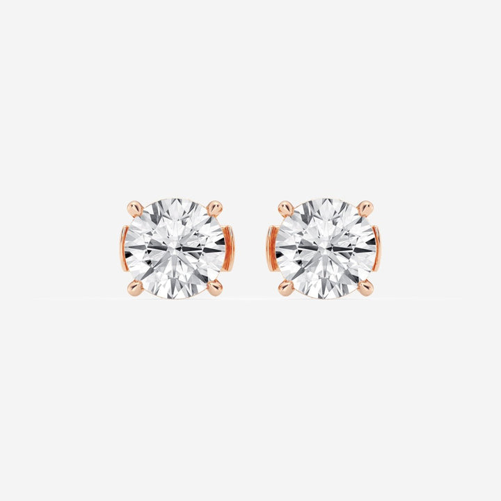 Round Cut FG - VS2 Lab - Grown Diamond Hidden Halo Stud Earrings - Doozy Diamonds