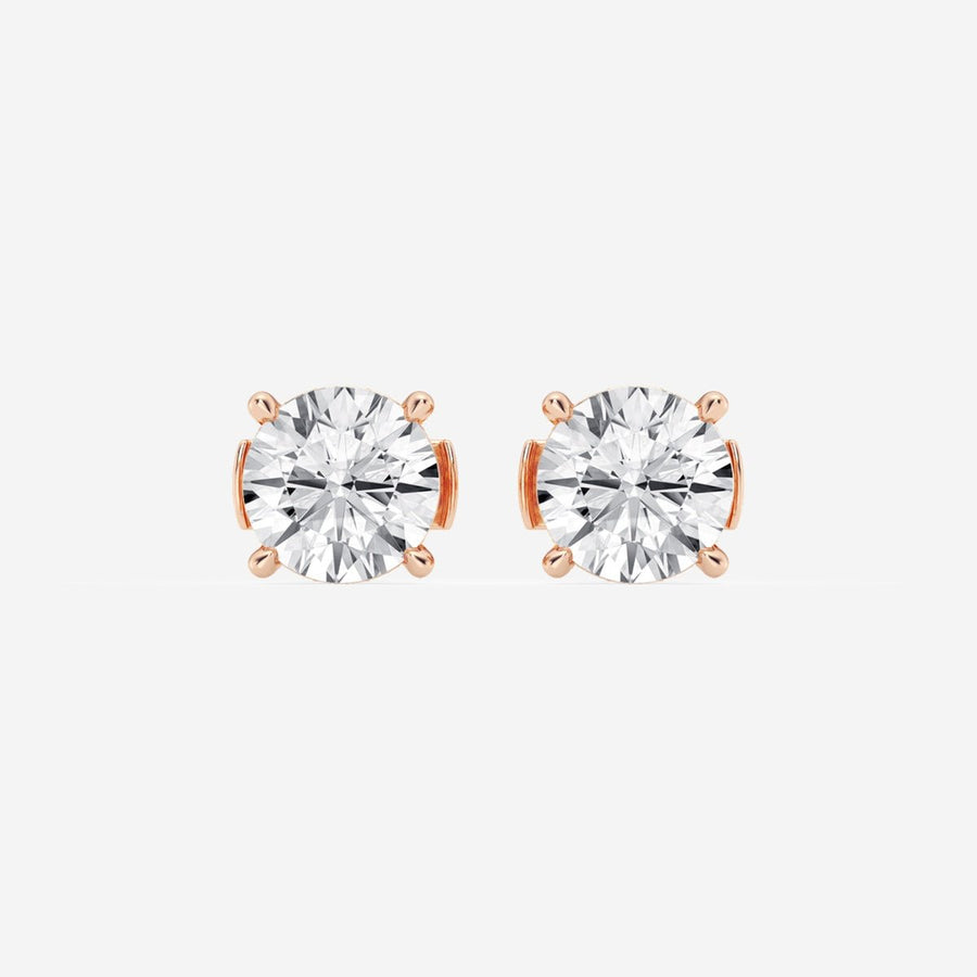 Round Cut FG - VS2 Lab - Grown Diamond Hidden Halo Stud Earrings - Doozy Diamonds