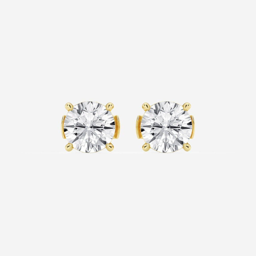 Round Cut FG - VS2 Lab - Grown Diamond Hidden Halo Stud Earrings - Doozy Diamonds