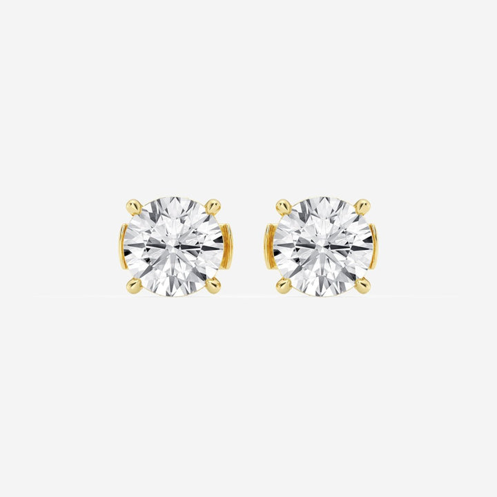 Round Cut FG - VS2 Lab - Grown Diamond Hidden Halo Stud Earrings - Doozy Diamonds