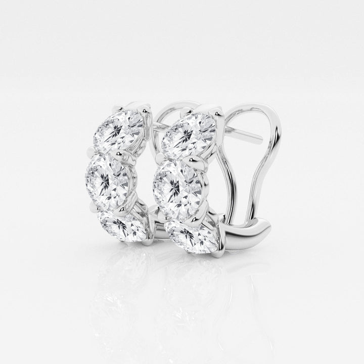 Round Cut FG - VS2 Lab - Grown Huggie Hoops Earrings For Women - Doozy Diamonds