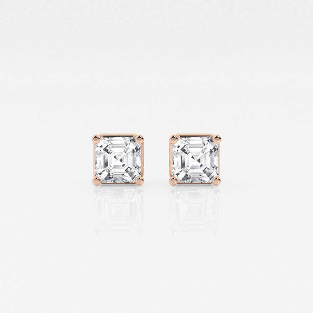 Asscher FG - VS2 Lab - Grown Diamond Solitaire Stud Earrings - Doozy Diamonds