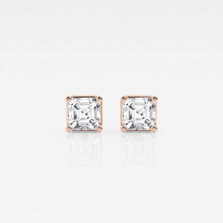 Asscher FG - VS2 Lab - Grown Diamond Solitaire Stud Earrings - Doozy Diamonds