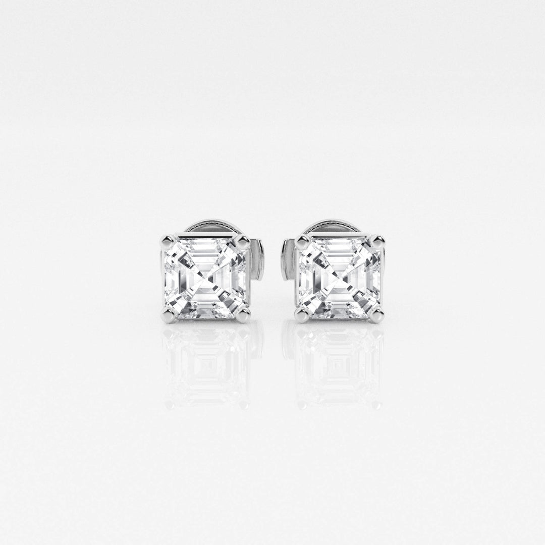 Asscher FG - VS2 Lab - Grown Diamond Solitaire Stud Earrings - Doozy Diamonds
