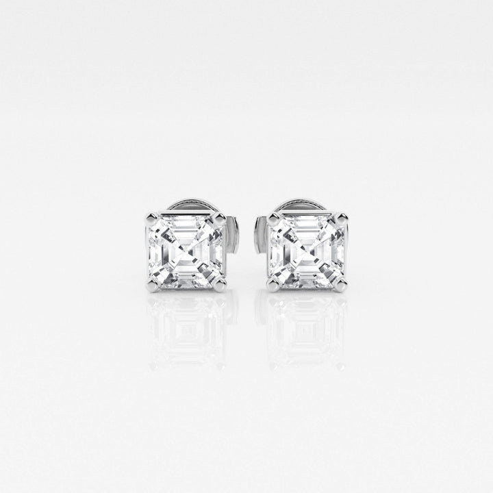 Asscher FG - VS2 Lab - Grown Diamond Solitaire Stud Earrings - Doozy Diamonds