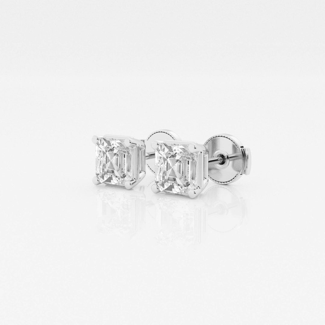 Asscher FG - VS2 Lab - Grown Diamond Solitaire Stud Earrings - Doozy Diamonds