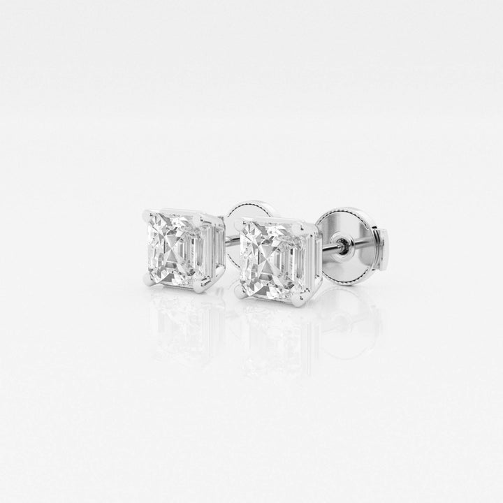 Asscher FG - VS2 Lab - Grown Diamond Solitaire Stud Earrings - Doozy Diamonds