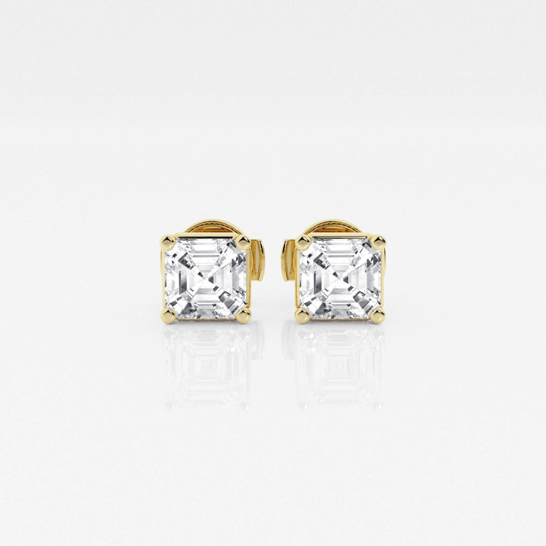 Asscher FG - VS2 Lab - Grown Diamond Solitaire Stud Earrings - Doozy Diamonds