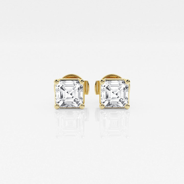 Asscher FG - VS2 Lab - Grown Diamond Solitaire Stud Earrings - Doozy Diamonds