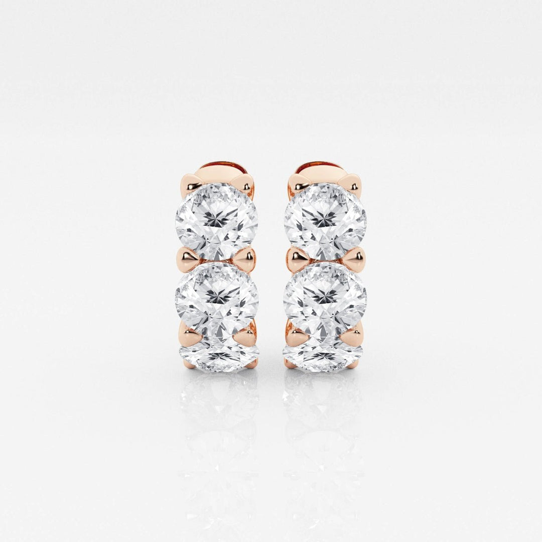 Round Cut FG - VS2 Lab - Grown Diamond Hoops Earrings For Women - Doozy Diamonds