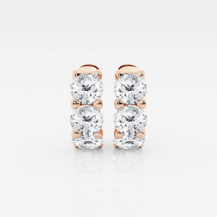 Round Cut FG - VS2 Lab - Grown Diamond Hoops Earrings For Women - Doozy Diamonds