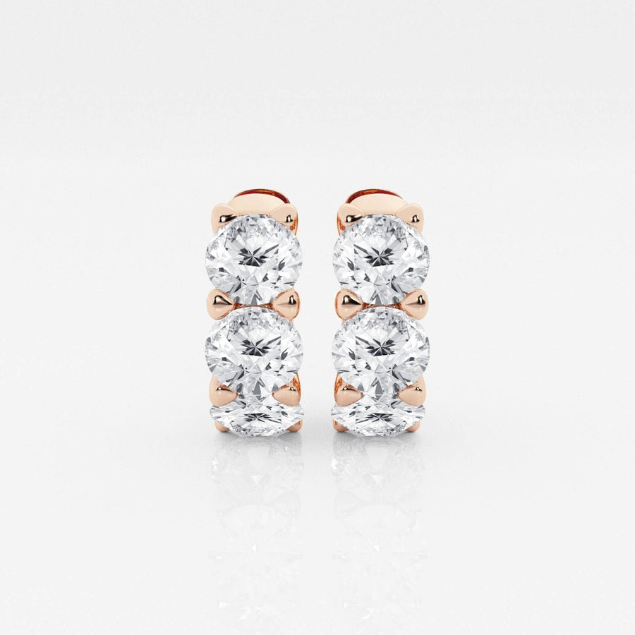 Round Cut FG - VS2 Lab - Grown Diamond Hoops Earrings For Women - Doozy Diamonds