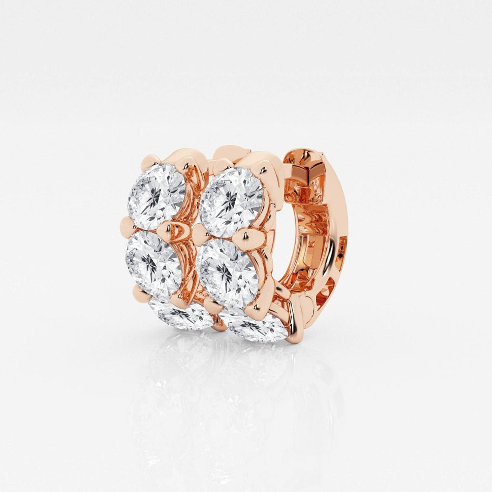 Round Cut FG - VS2 Lab - Grown Diamond Hoops Earrings For Women - Doozy Diamonds
