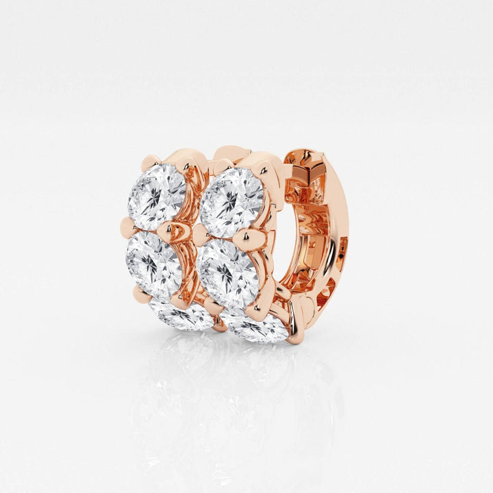 Round Cut FG - VS2 Lab - Grown Diamond Hoops Earrings For Women - Doozy Diamonds