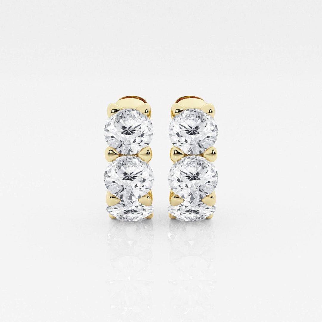 Round Cut FG - VS2 Lab - Grown Diamond Hoops Earrings For Women - Doozy Diamonds