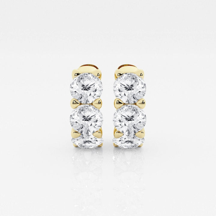 Round Cut FG - VS2 Lab - Grown Diamond Hoops Earrings For Women - Doozy Diamonds