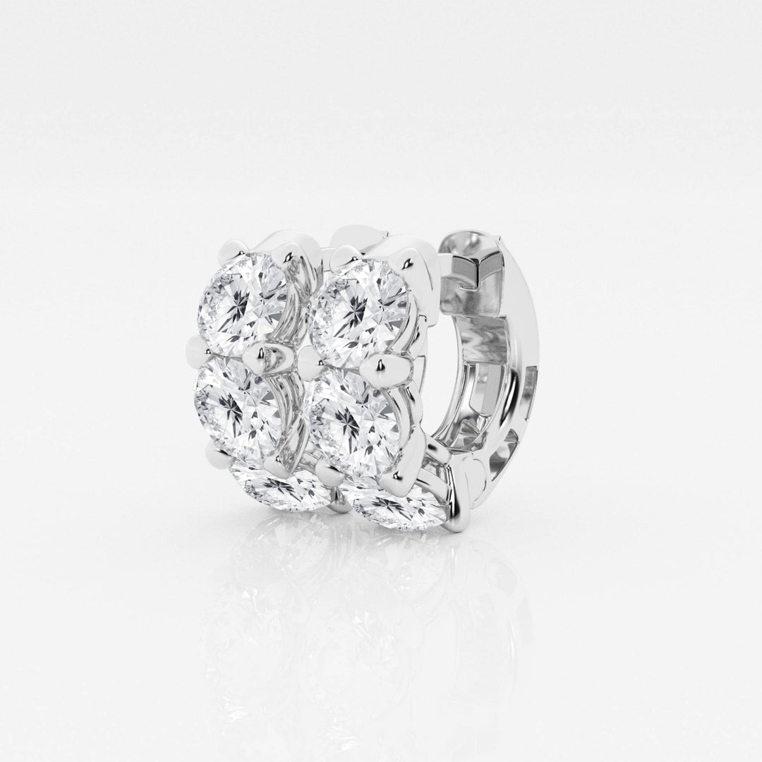 Round Cut FG - VS2 Lab - Grown Diamond Hoops Earrings For Women - Doozy Diamonds