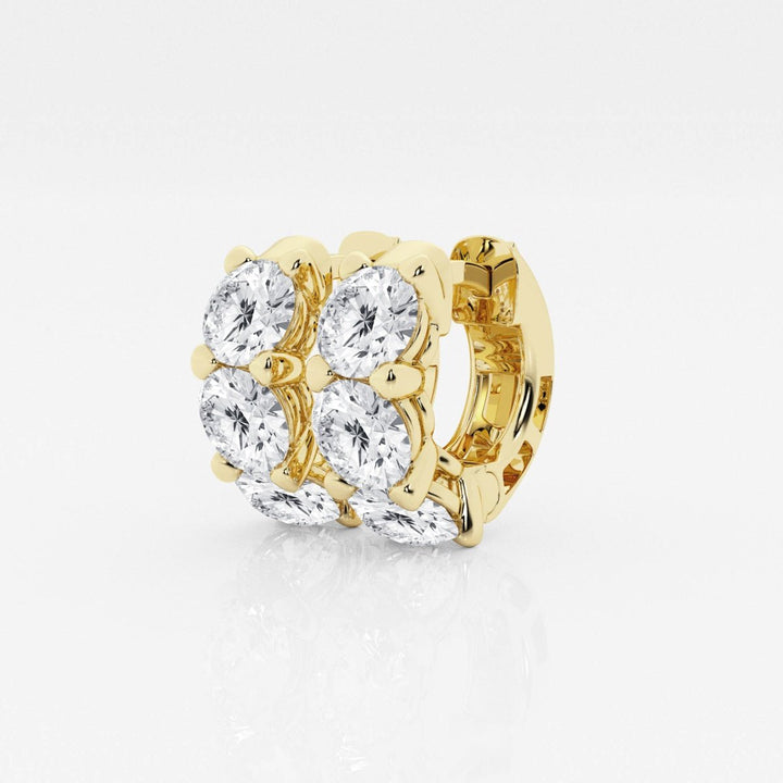 Round Cut FG - VS2 Lab - Grown Diamond Hoops Earrings For Women - Doozy Diamonds