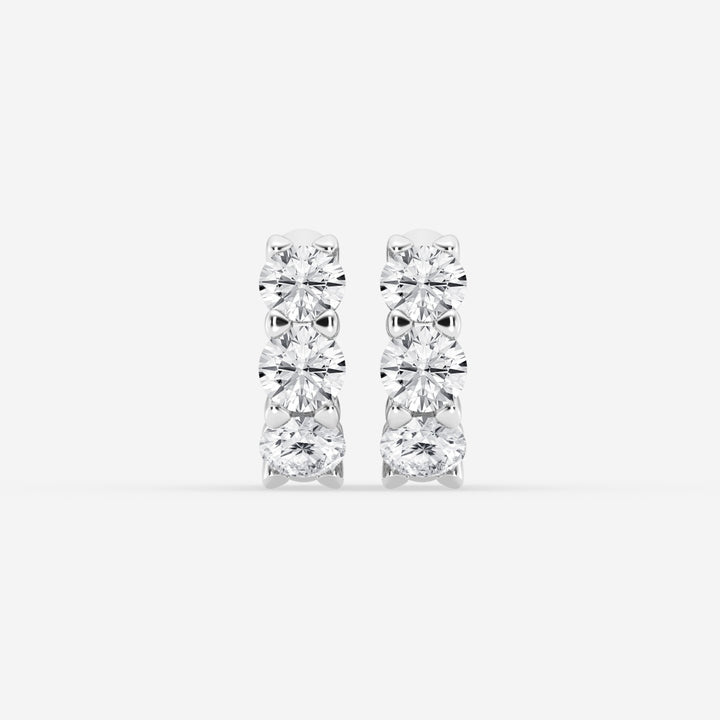 Round Cut FG - VS2 Lab - Grown Diamond Huggie Hoops Earrings - Doozy Diamonds