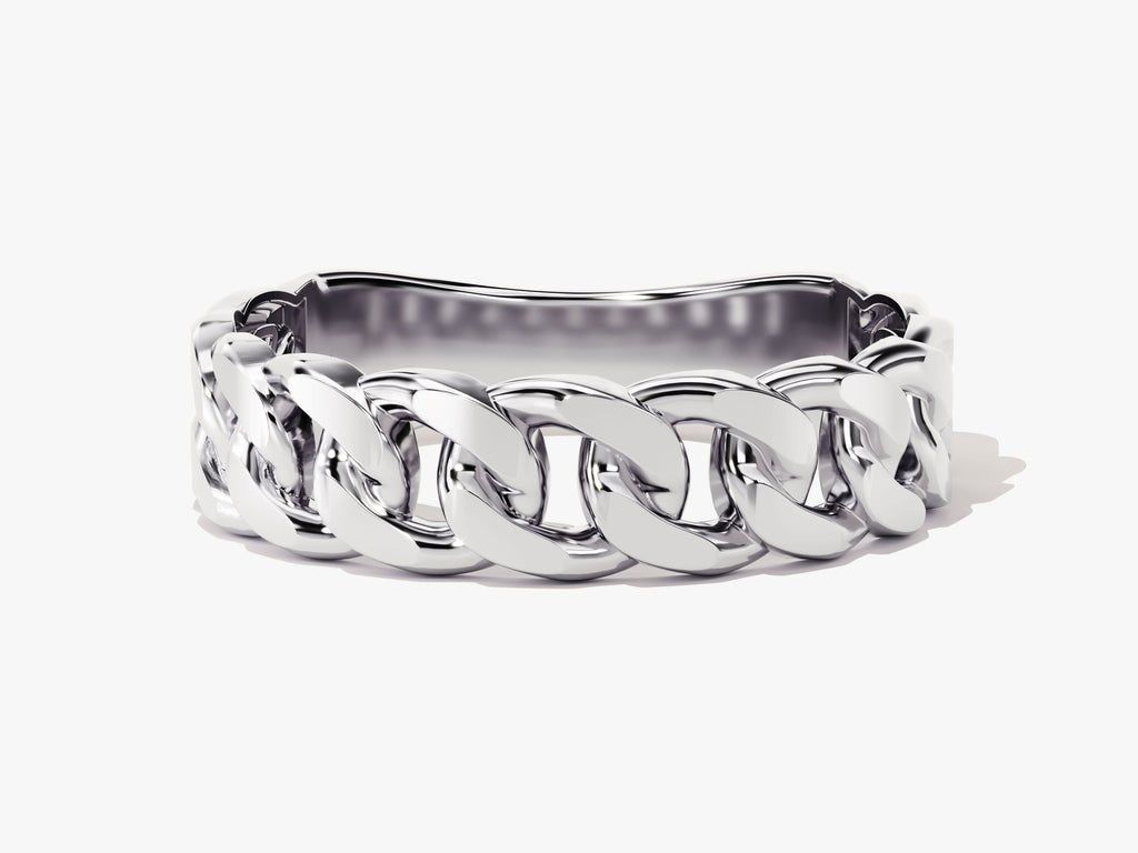 5mm Chain Link Wedding Band For Women 14k Solid Gold - Doozy Diamonds