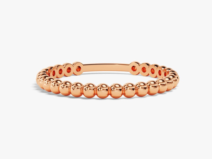 2mm Bead Wedding Band For Women 14k Solid Gold - Doozy Diamonds