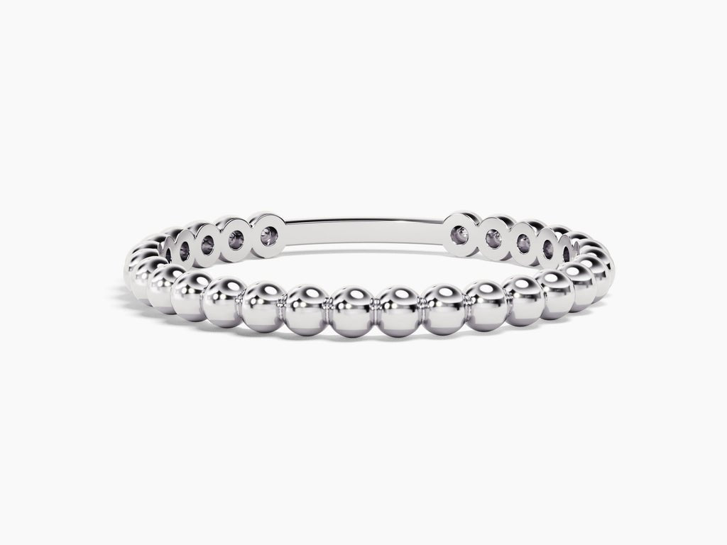 2mm Bead Wedding Band For Women 14k Solid Gold - Doozy Diamonds