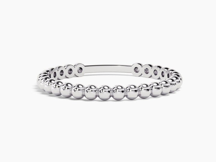 2mm Bead Wedding Band For Women 14k Solid Gold - Doozy Diamonds