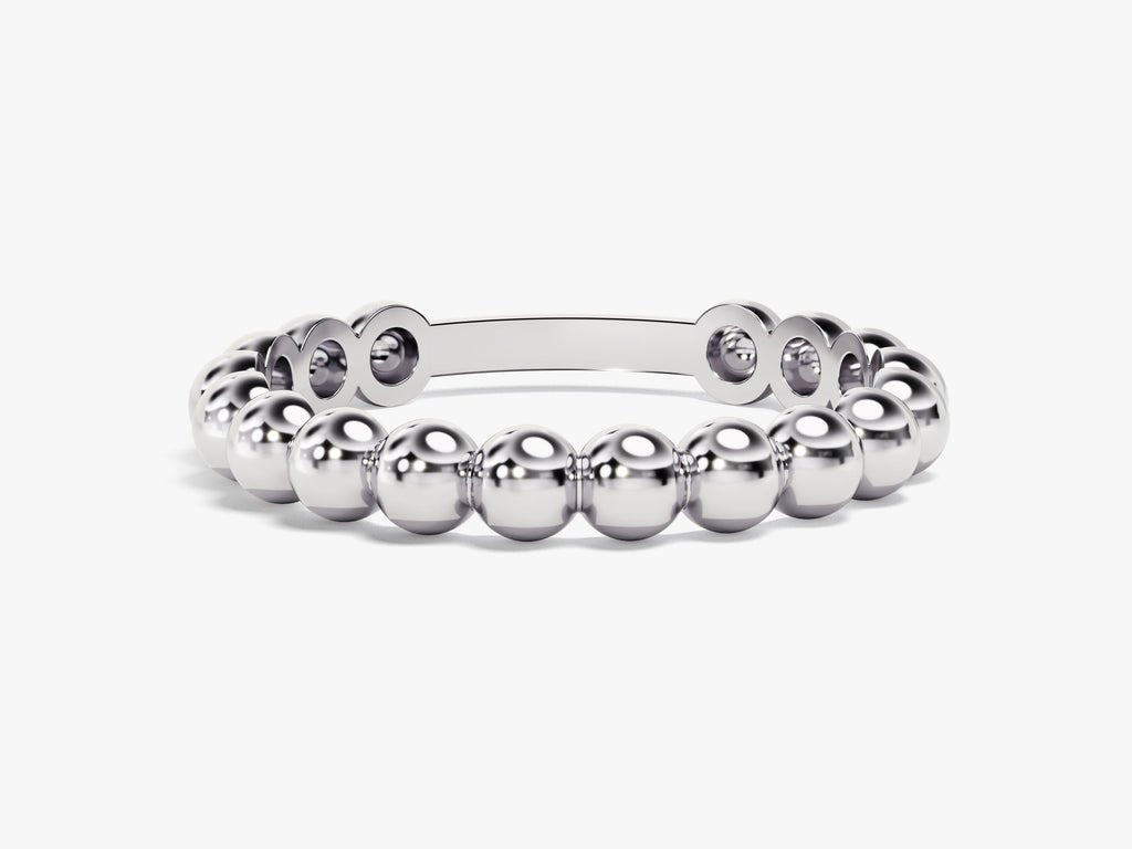 3mm Bead Wedding Band For Women 14k Solid Gold - Doozy Diamonds