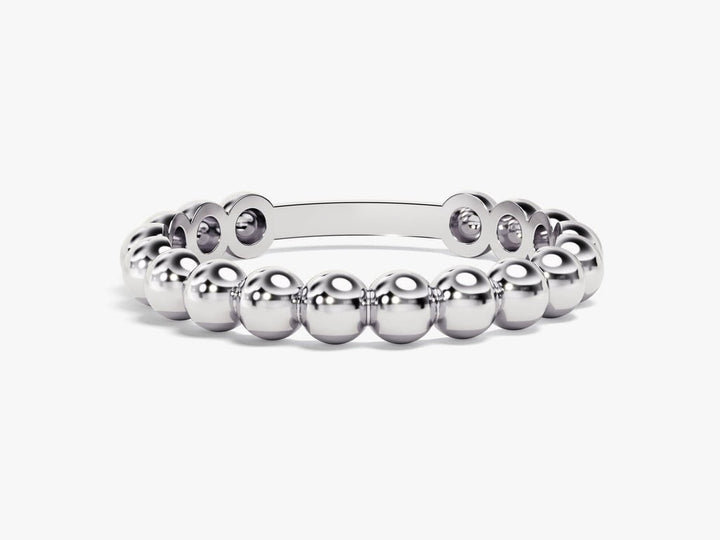 3mm Bead Wedding Band For Women 14k Solid Gold - Doozy Diamonds