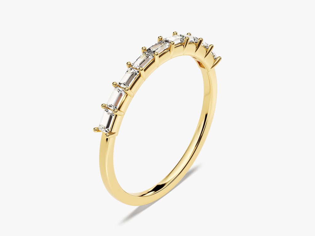 Ethically sourced baguette diamond eternity band