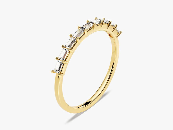 Ethically sourced baguette diamond eternity band