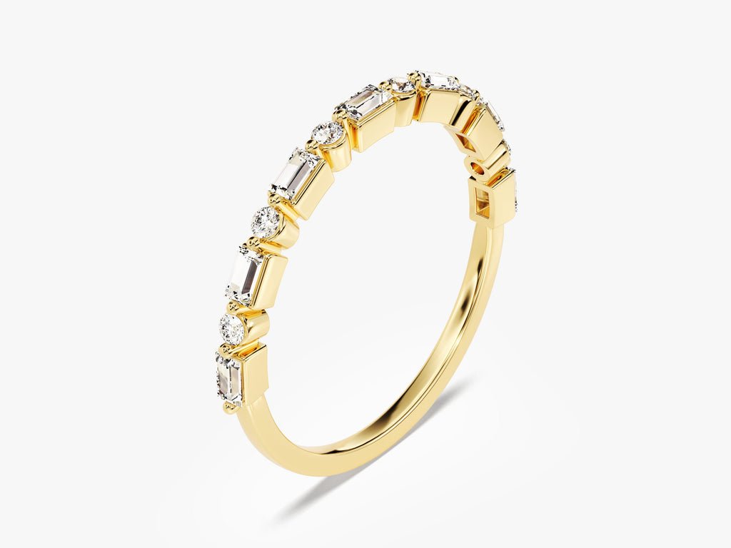 Ethically sourced round & baguette diamond eternity band