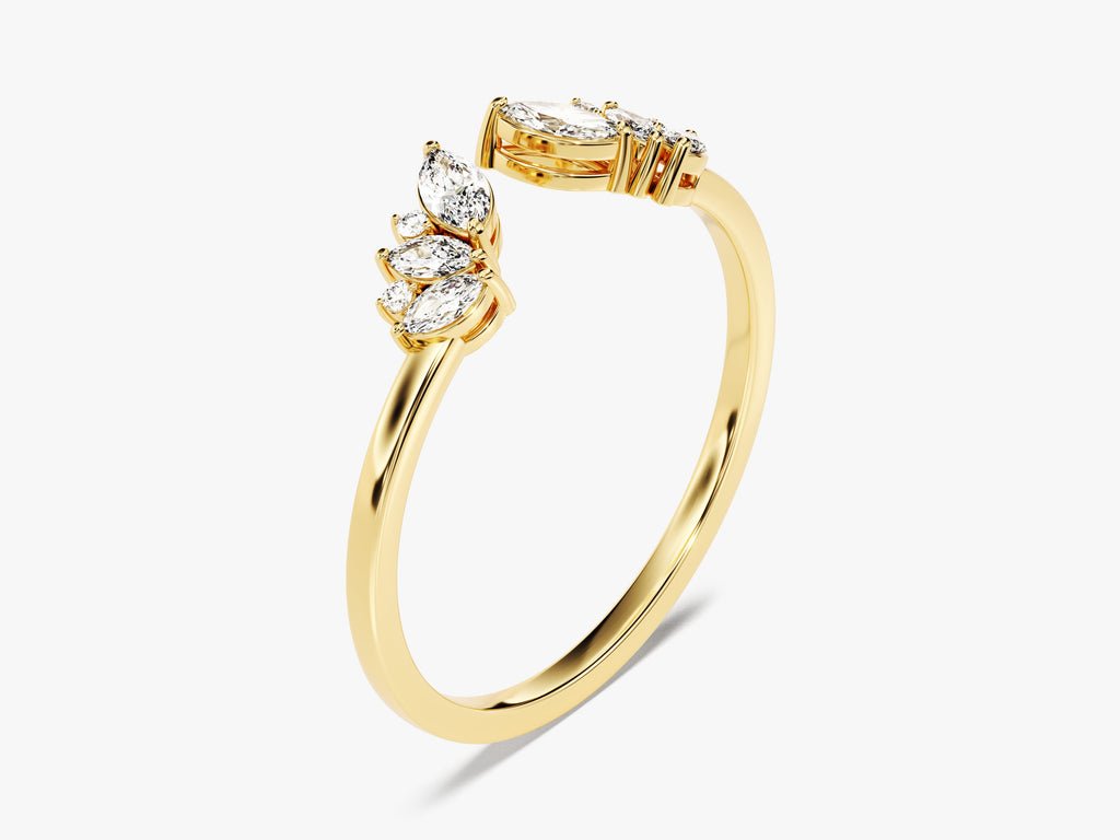 Ethically sourced marquise & round diamond eternity band