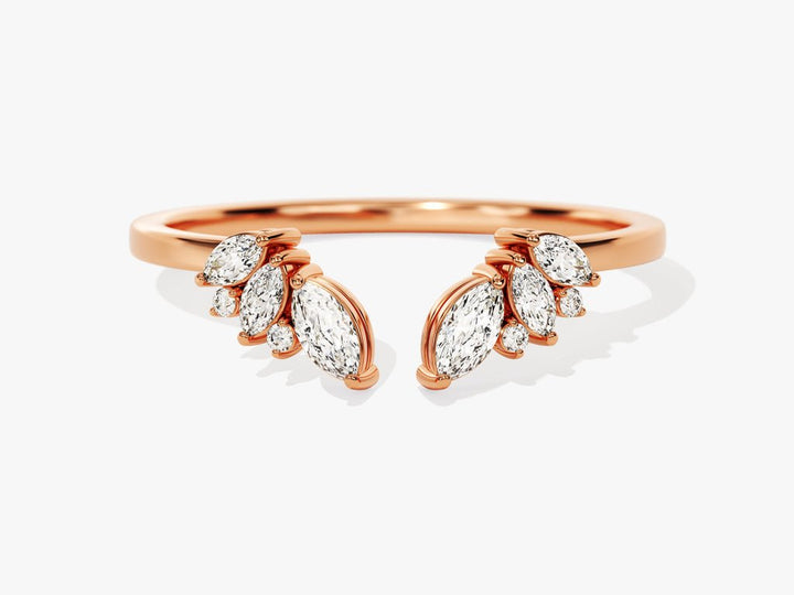 Ethically sourced round marquise diamond eternity band