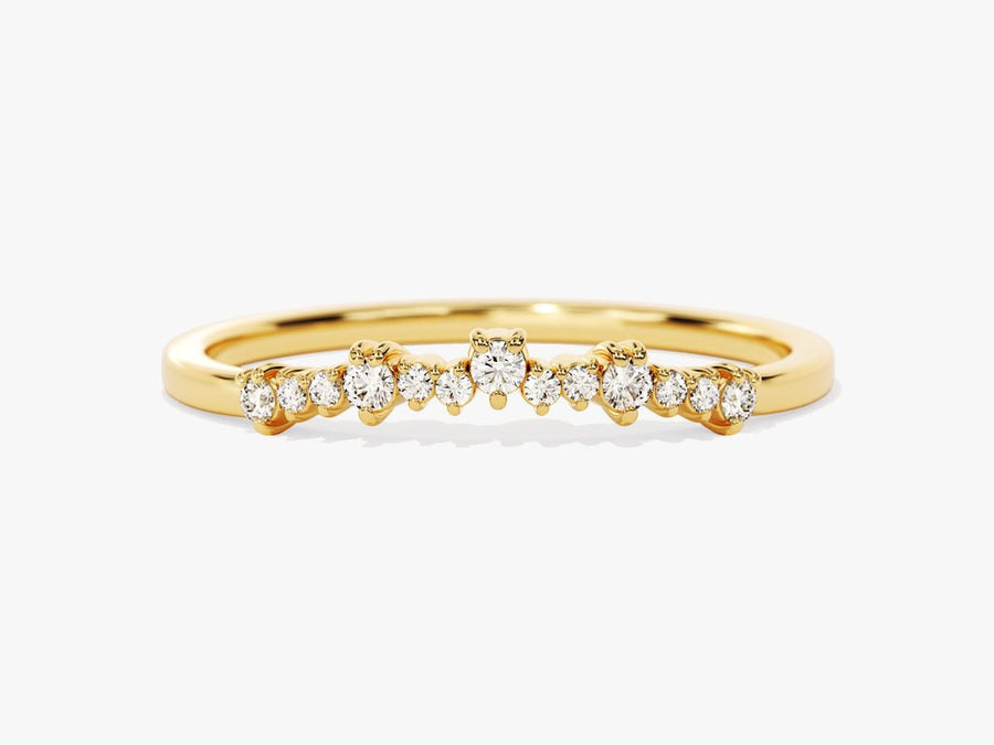 Round Brilliant round brilliant diamond wedding band front view
