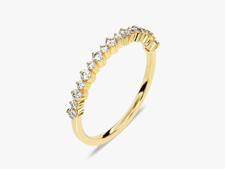 Ethically sourced round brilliant diamond eternity band