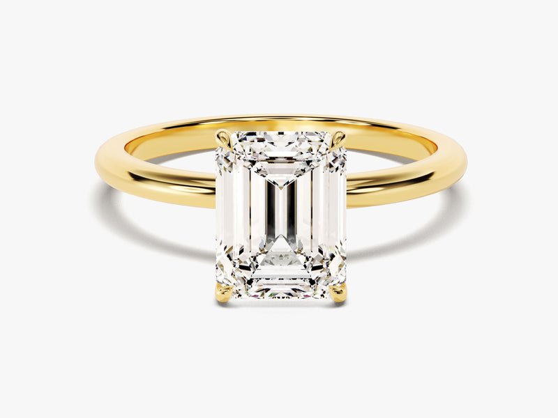 2.0CT emerald solitaire lab grown diamond engagement ring for sale