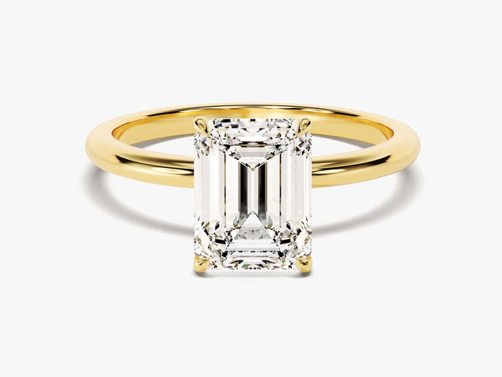 2.0CT emerald solitaire lab grown diamond engagement ring for sale