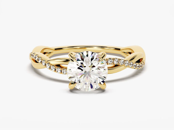 Discover round solitaire lab grown diamond engagement ring online
